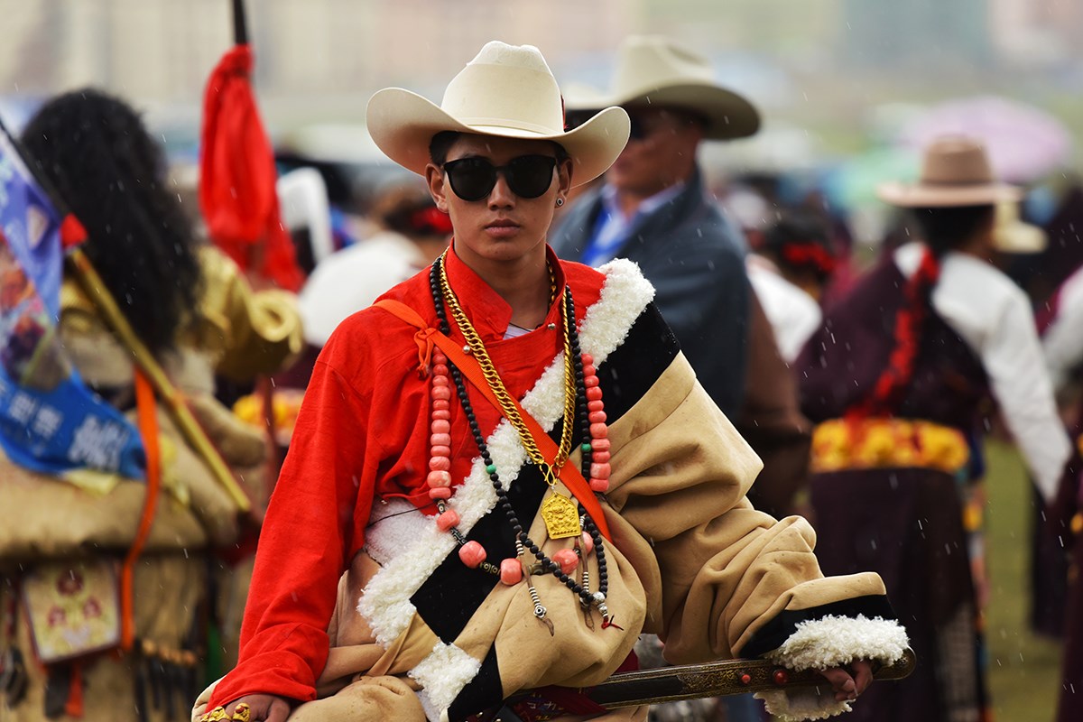 Pferderennenfest (Nomadenfest, Reiterfest) in Litang
