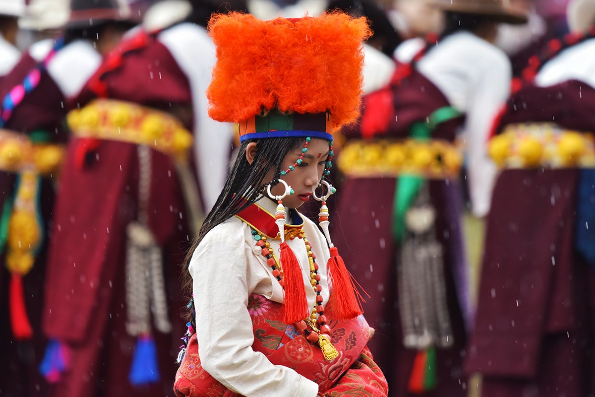 Pferderennenfest (Nomadenfest, Reiterfest) in Litang