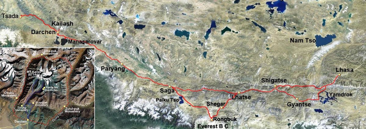 Tibet Trekking um Kailash mit Everest BC und Tsada