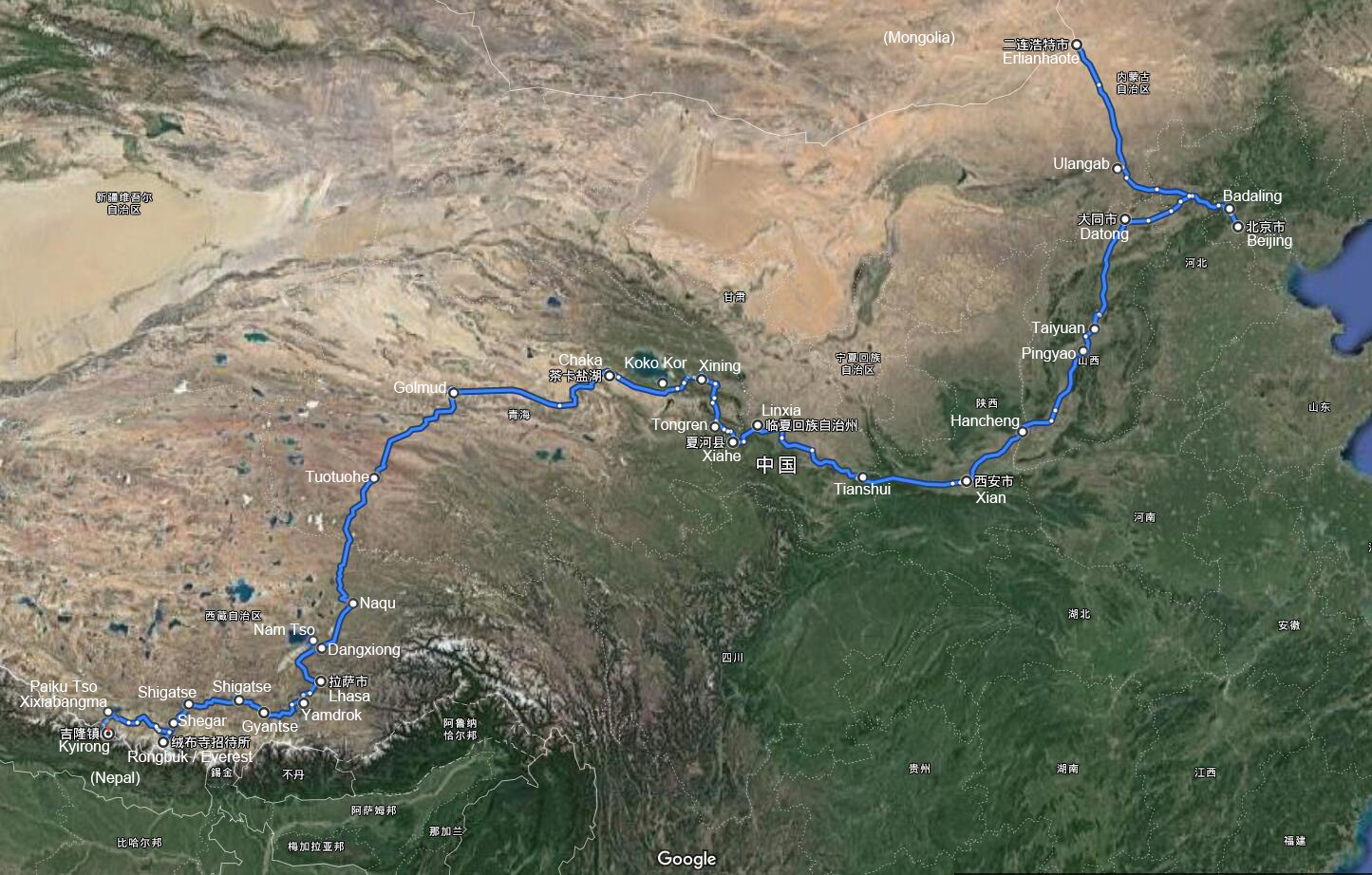 Selbstfahrerreisen von Nepal durch China in die Mongolei