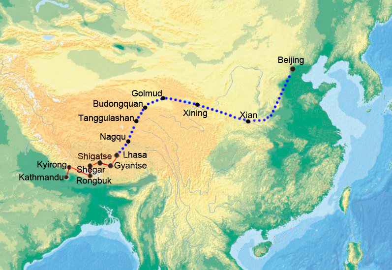 Überlandreise von Beijing via Xian, Lhasa und Everest BC nach Kathmandu